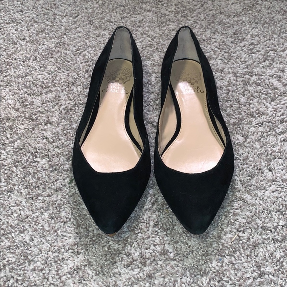 Vince Camuto studded suede flats.